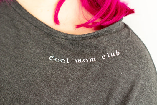 Cool Mom Club Oversized Tee *plus - Charcoal