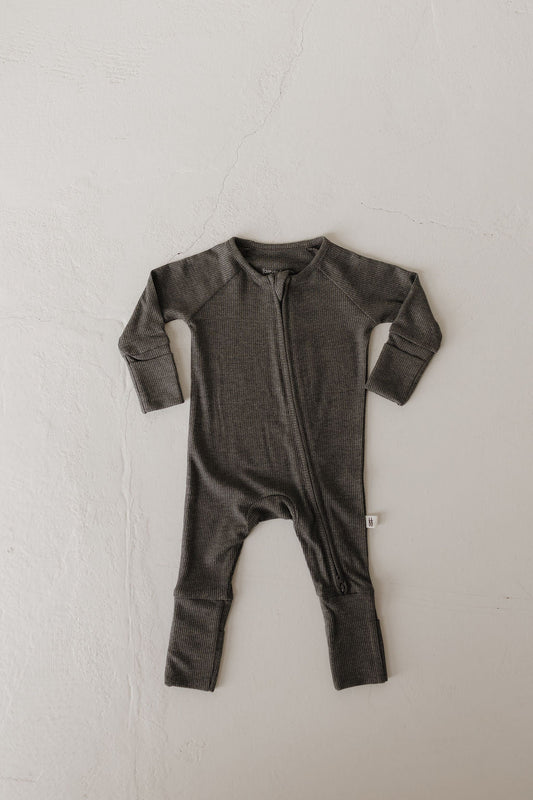 Bamboo Zip Pajamas | Shadow