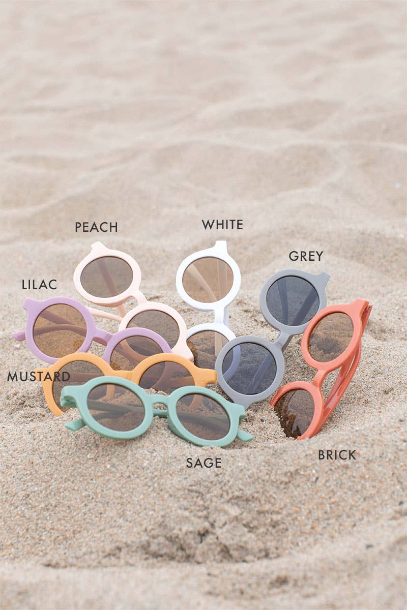 Gafas de sol redondas para niños pequeños - Salvia
