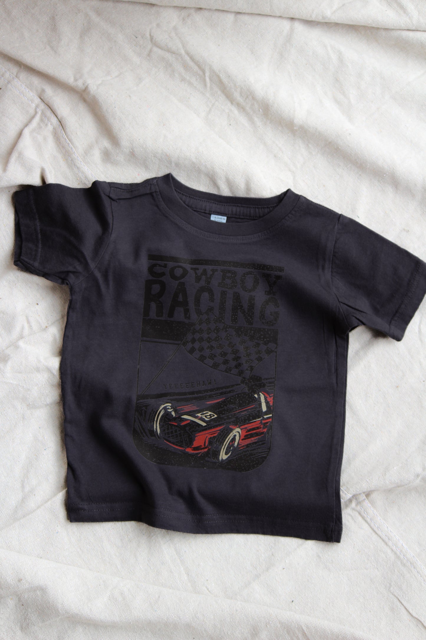 Cowboy Racing Tee - Charcoal