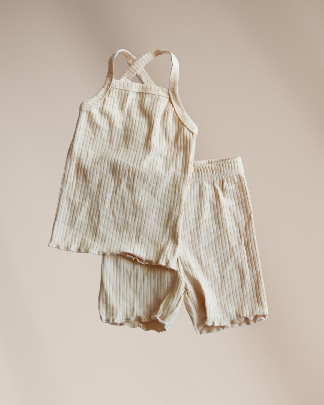 Ribbed Biker Short Set