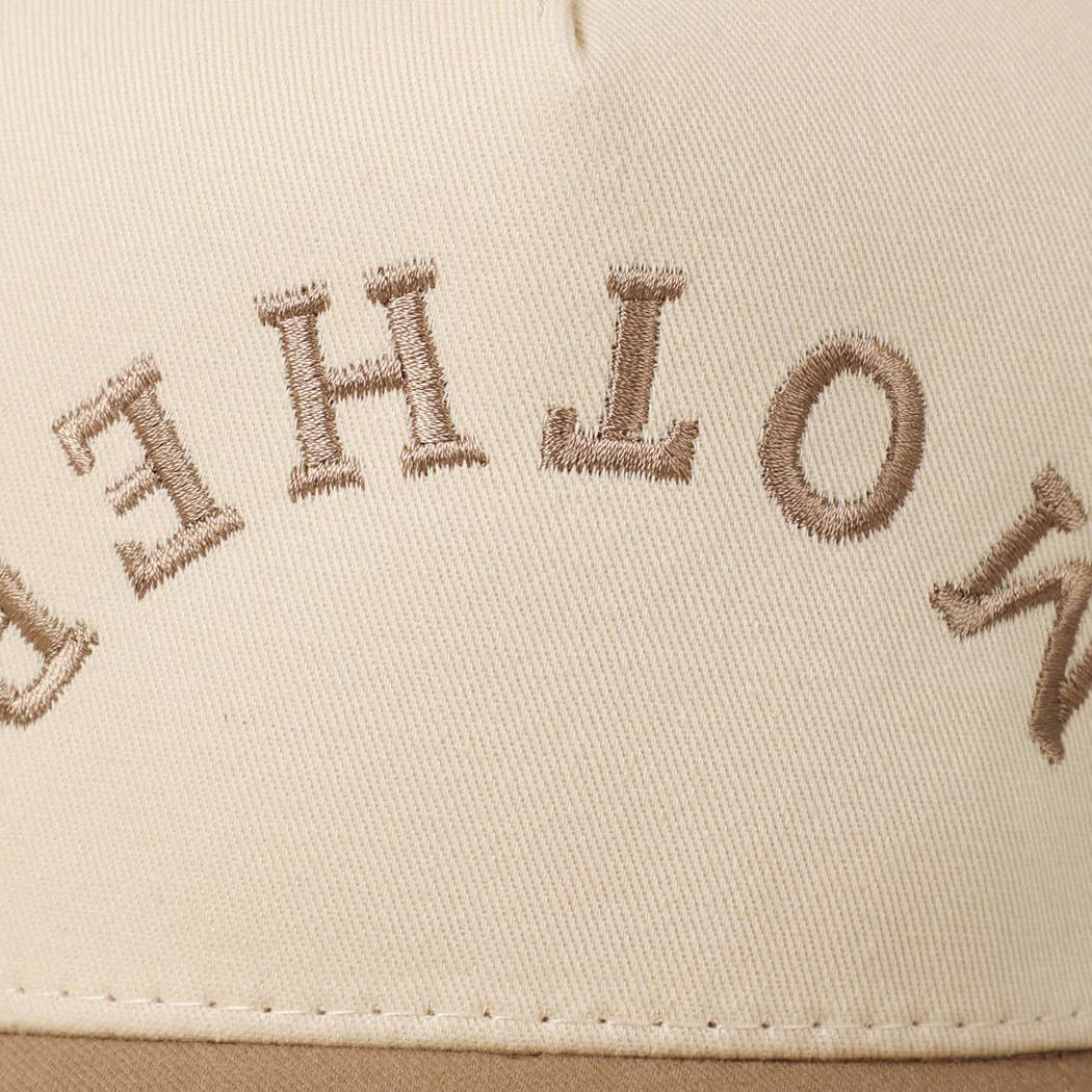 MOTHER Upside Down Lettering Embroidery Cap