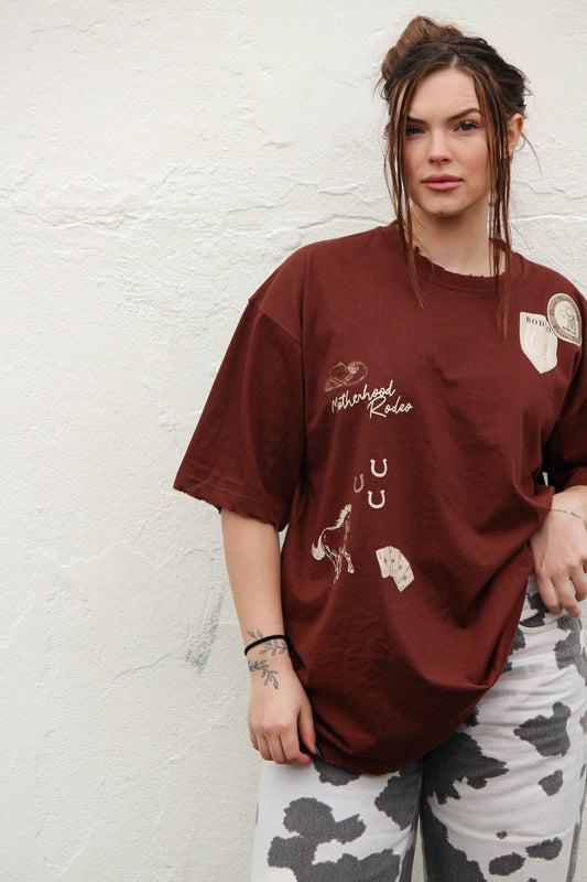 Mother Hood Rodeo Tee - Chocolate Brown
