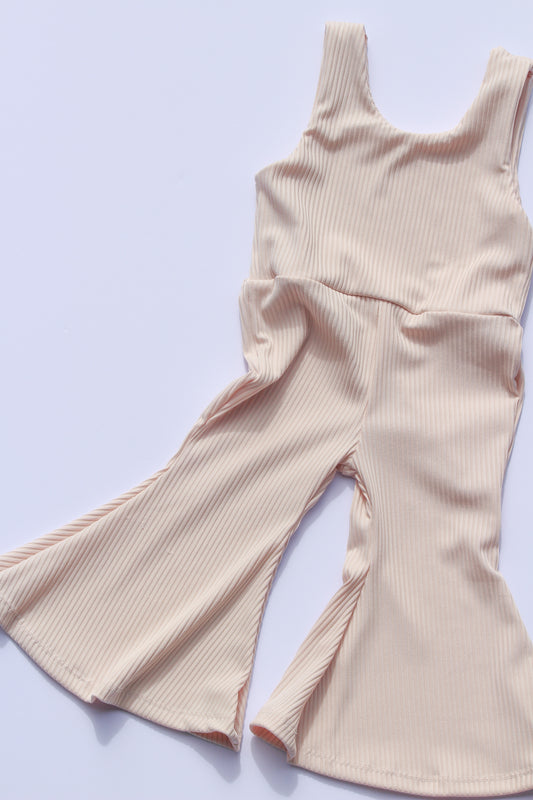 Bell Bottom Jumpsuit - Baby Blush Pink