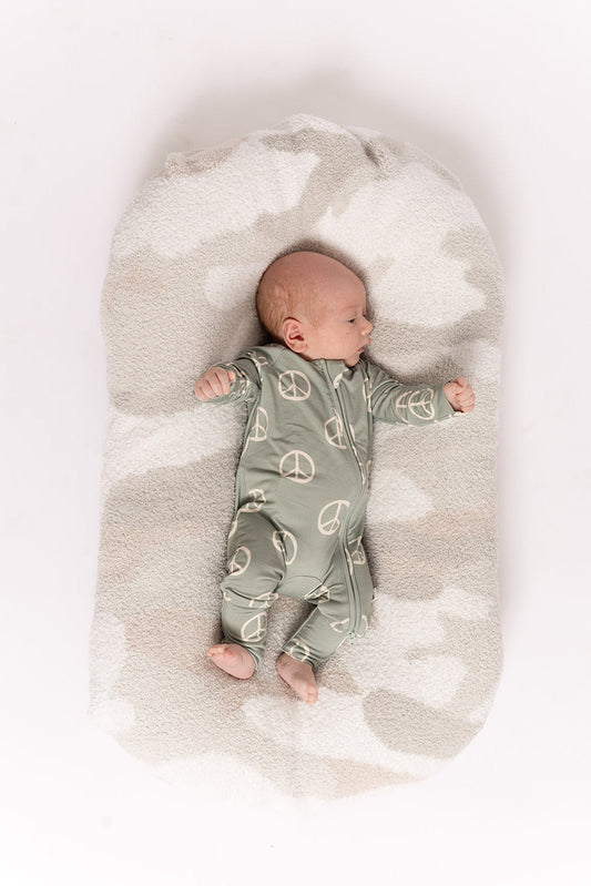 Bamboo Zip Pajamas | Peace