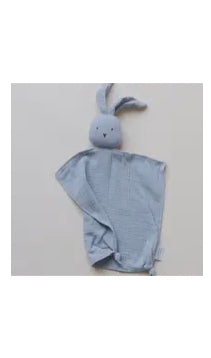 Organic Cotton Bunny Lovey -Blue
