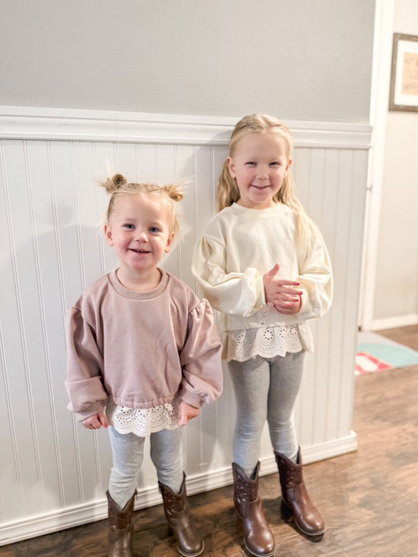 Buttercream Lace Crew