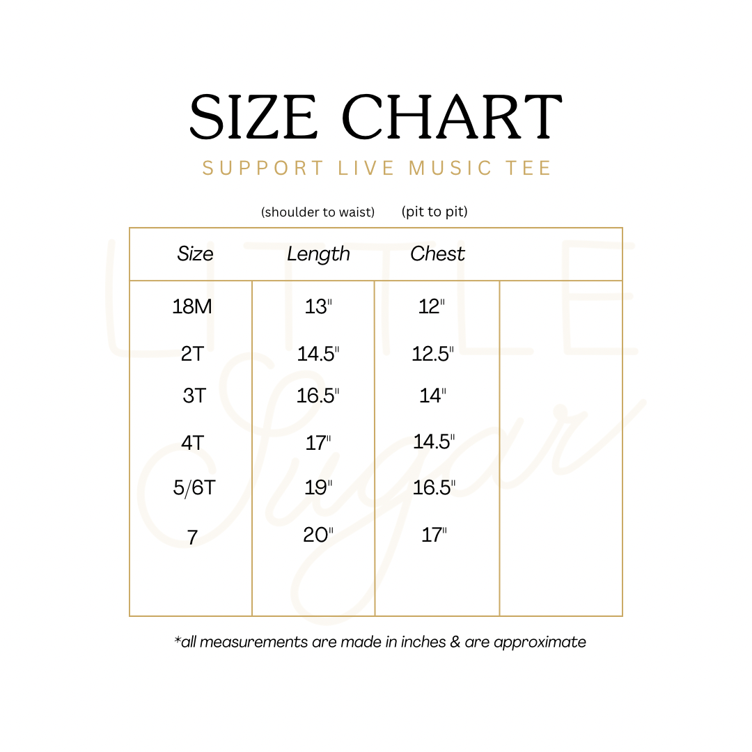 Support Live Music Tee - Boxy Fit