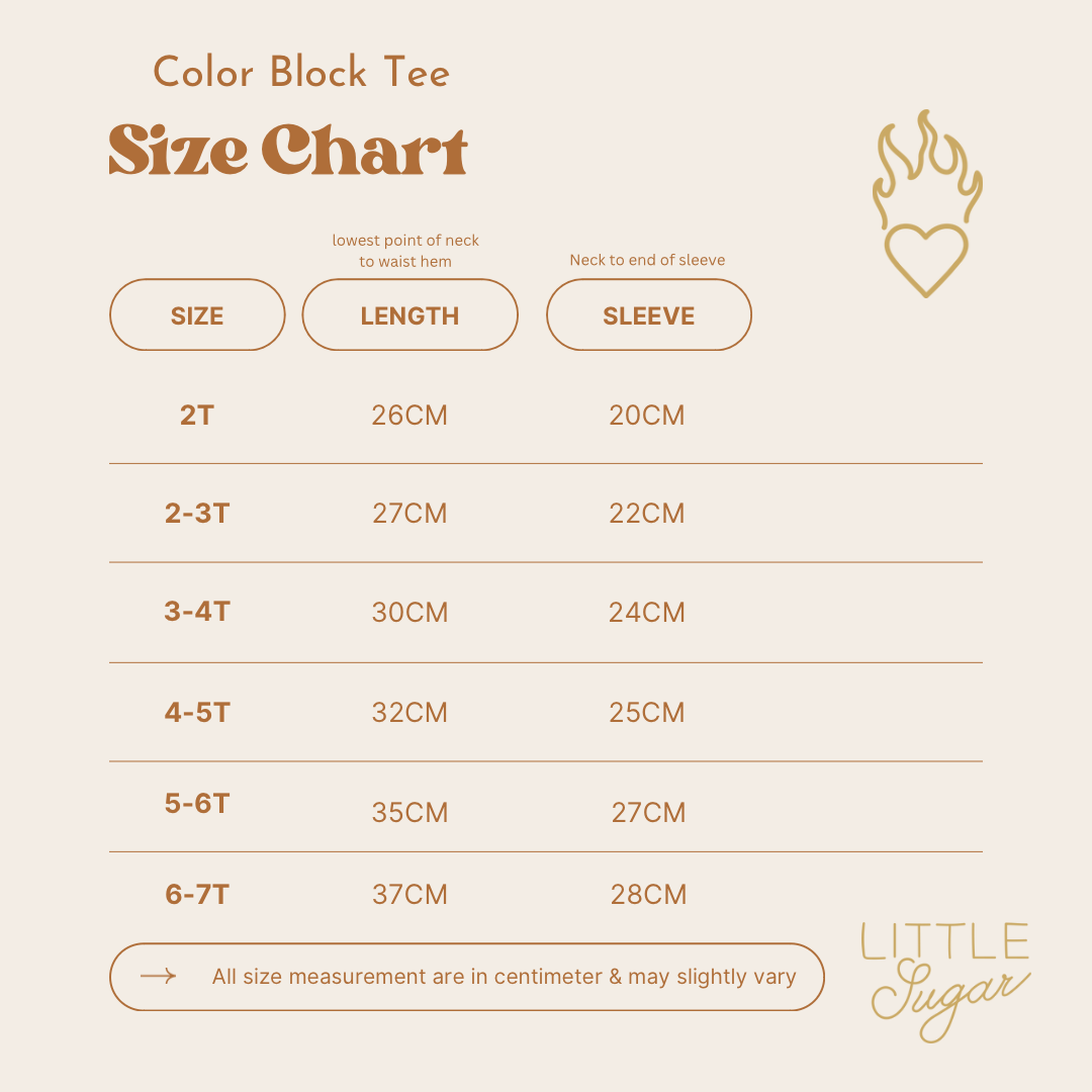 White/tan Color Block Tee