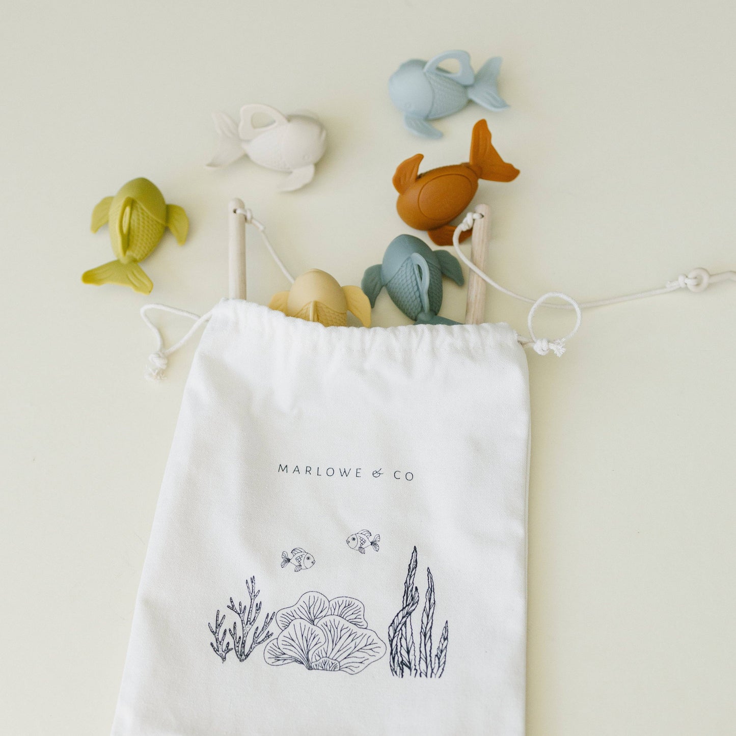 Silicone and Wood Fishing Play Set | Easter Basket Stuffer