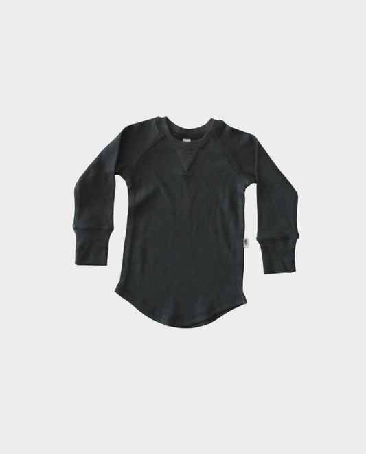 Graphite Ribbed Long Sleeve