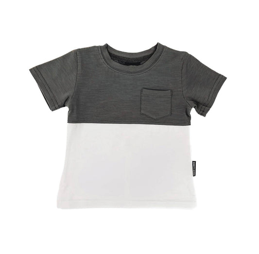 Charcoal Color Block Tee