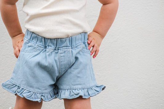 Denim Days Flutter Shorts