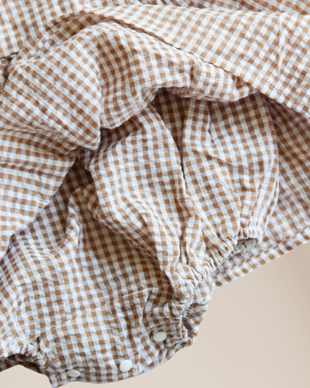 Beige Babe Gingham Dress Set