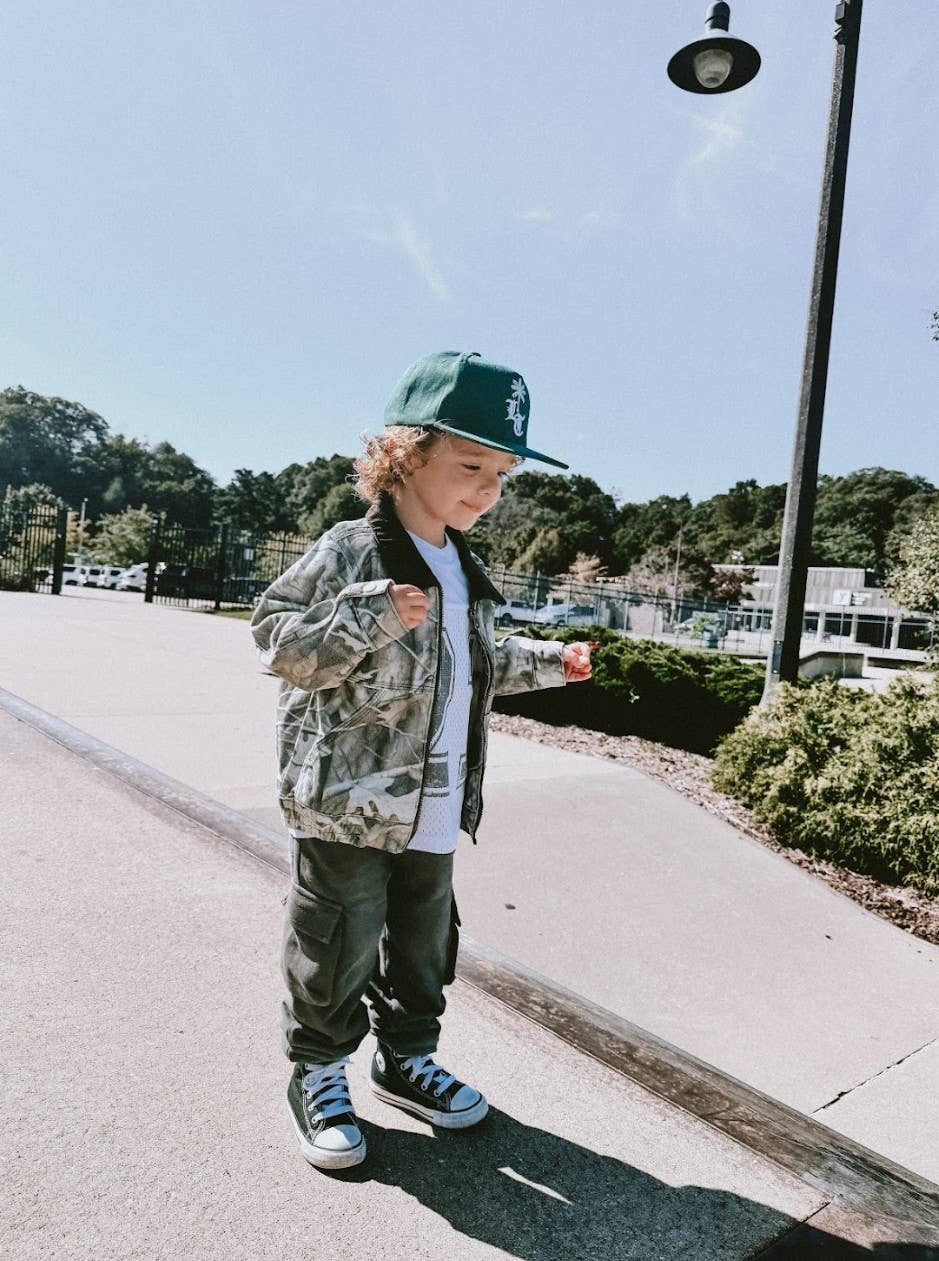 Toddler Classic Cargo Sweatpants in Stonewash