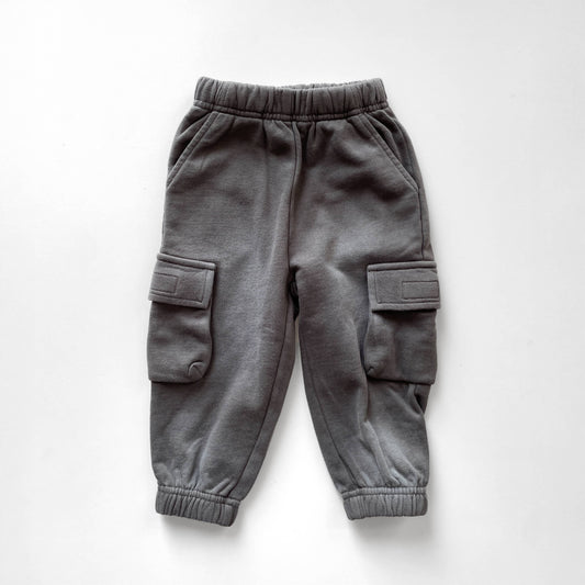 Toddler Classic Cargo Sweatpants in Stonewash