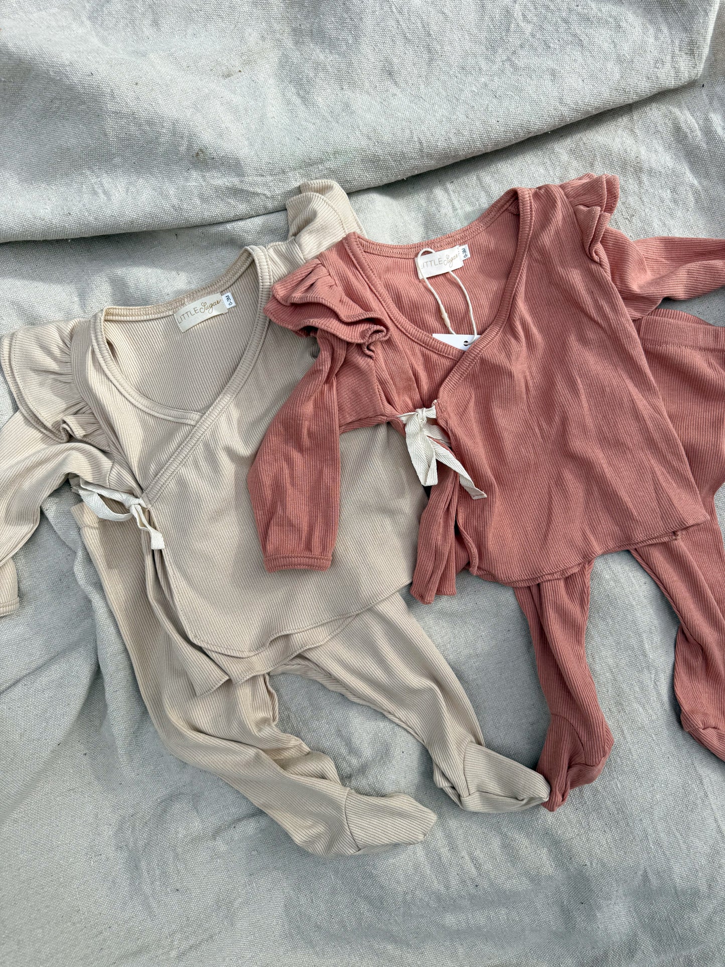 The Gracie Ribbed Set - Brown