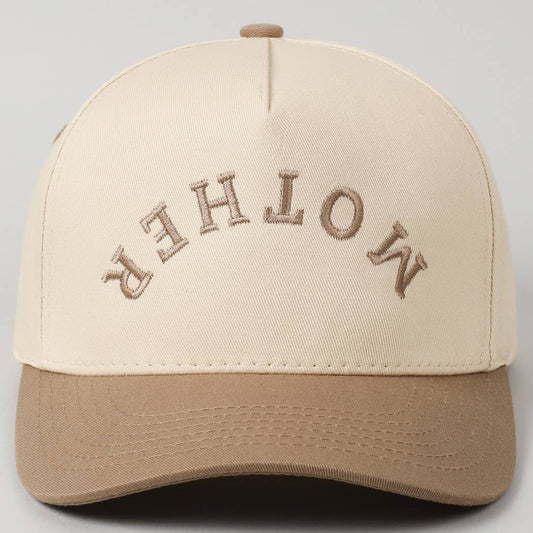 [Pre order ships BY 5/16] MOTHER Upside Down Lettering Embroidery Cap