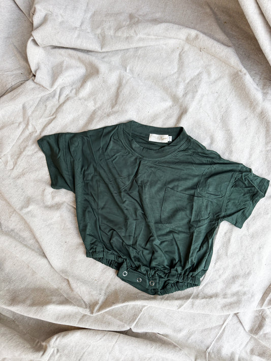 The Evergreen Bamboo Bubble Romper
