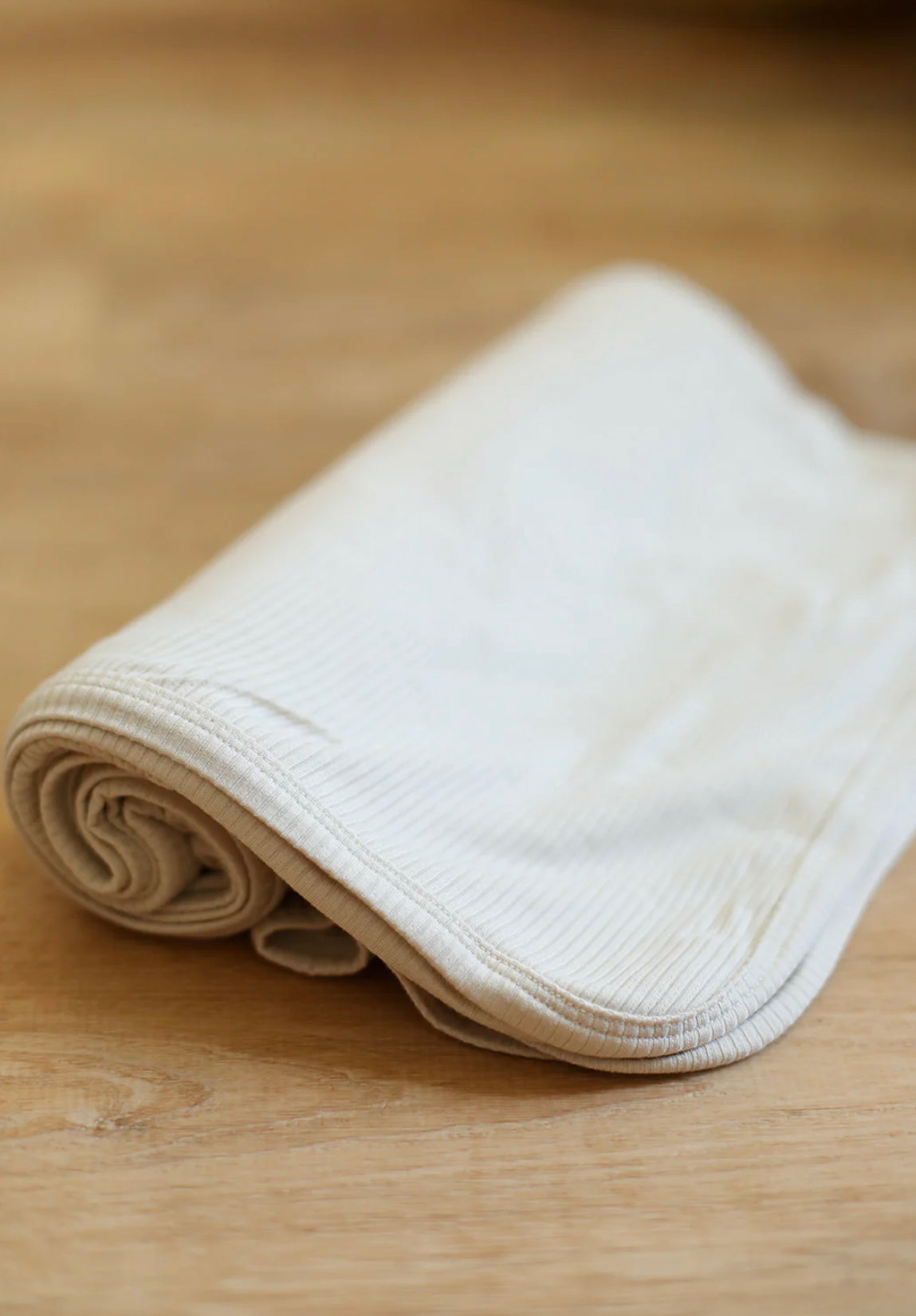 Bone Ribbed Bamboo Swaddle Blanket