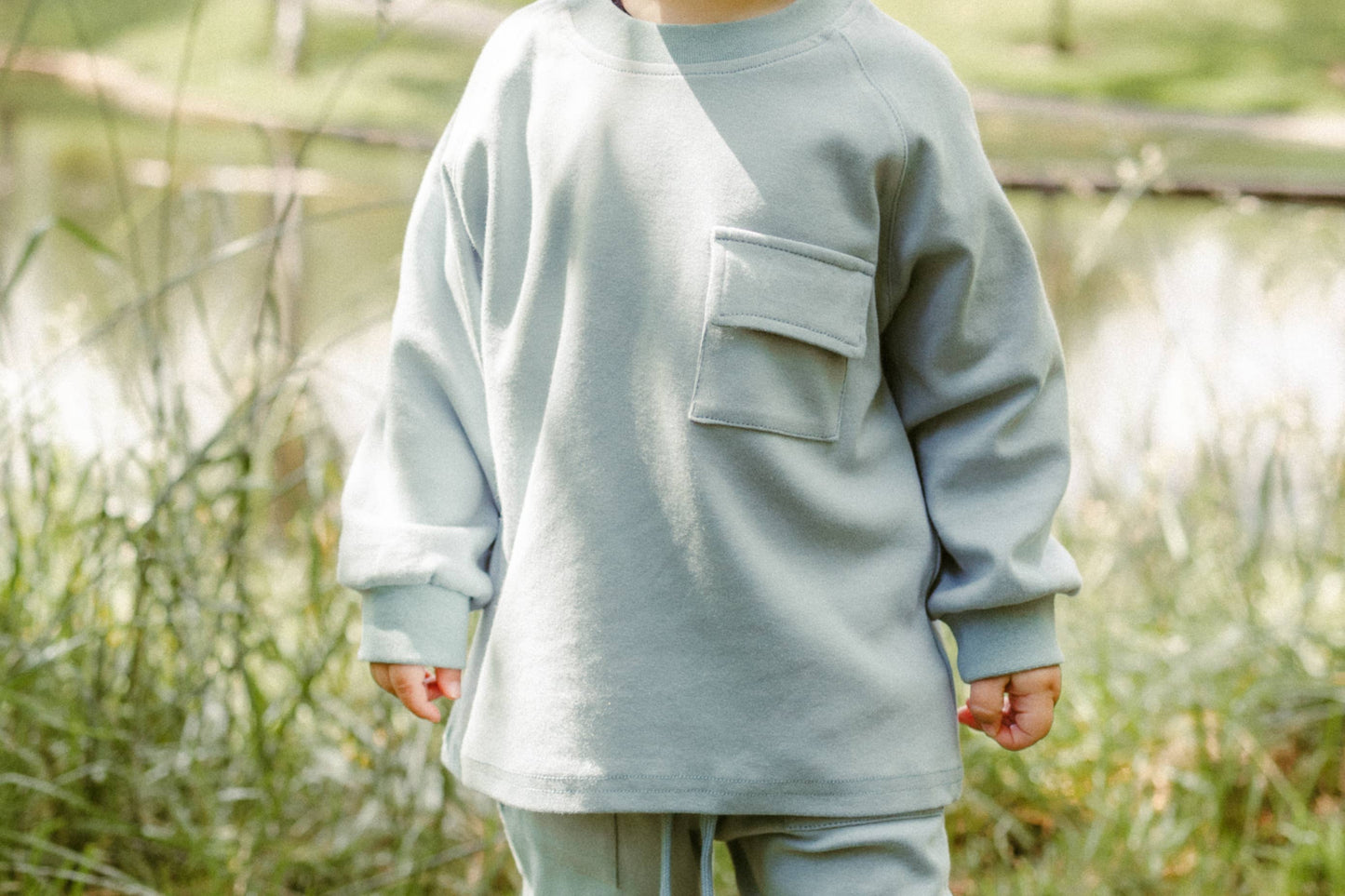 Raglan Playwear Set in Dusty Blue