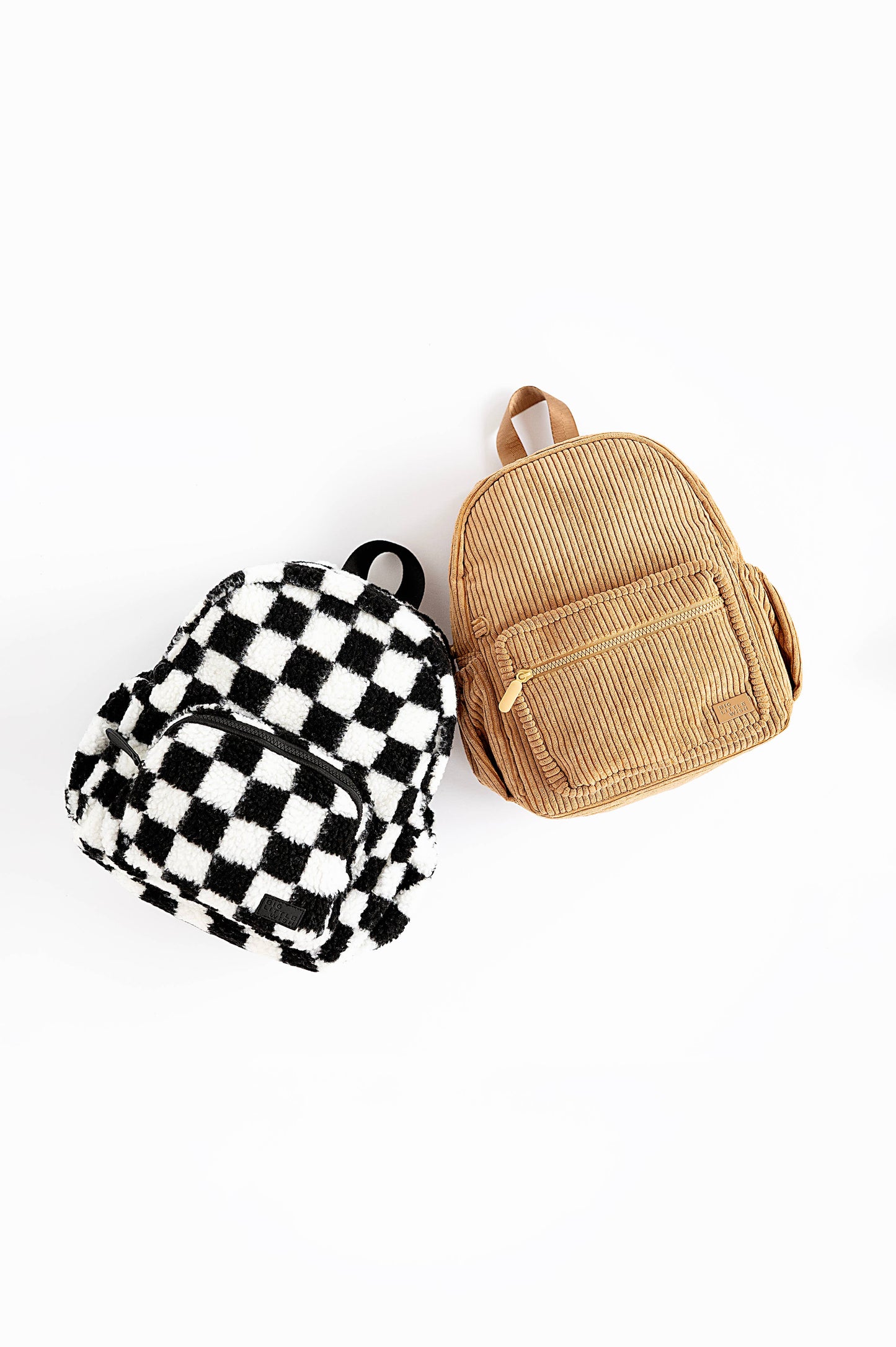 The Aspen Kids Mini Backpack- Sherpa Black and White Check