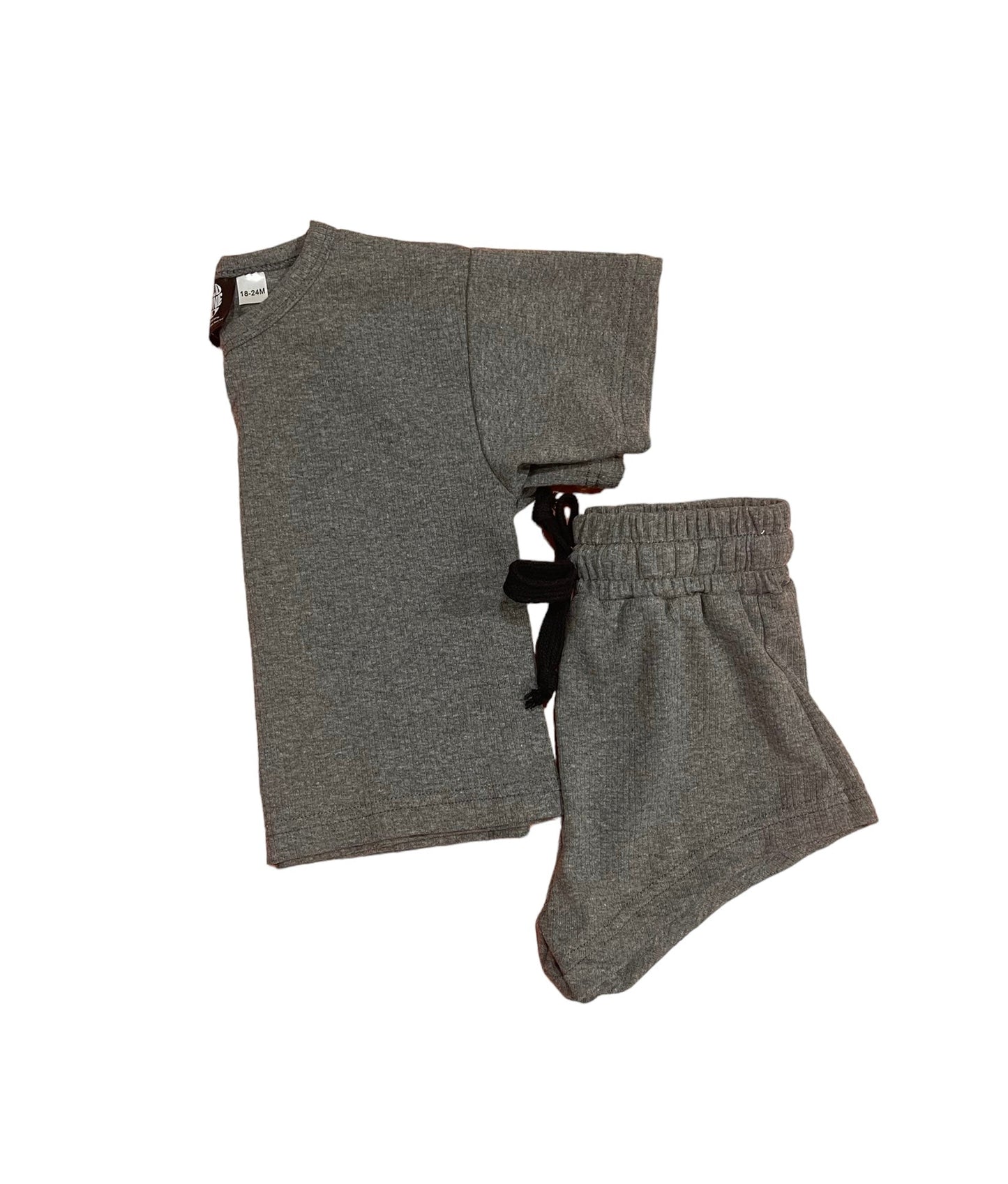 Charcoal Grey Short Set *Drop ship