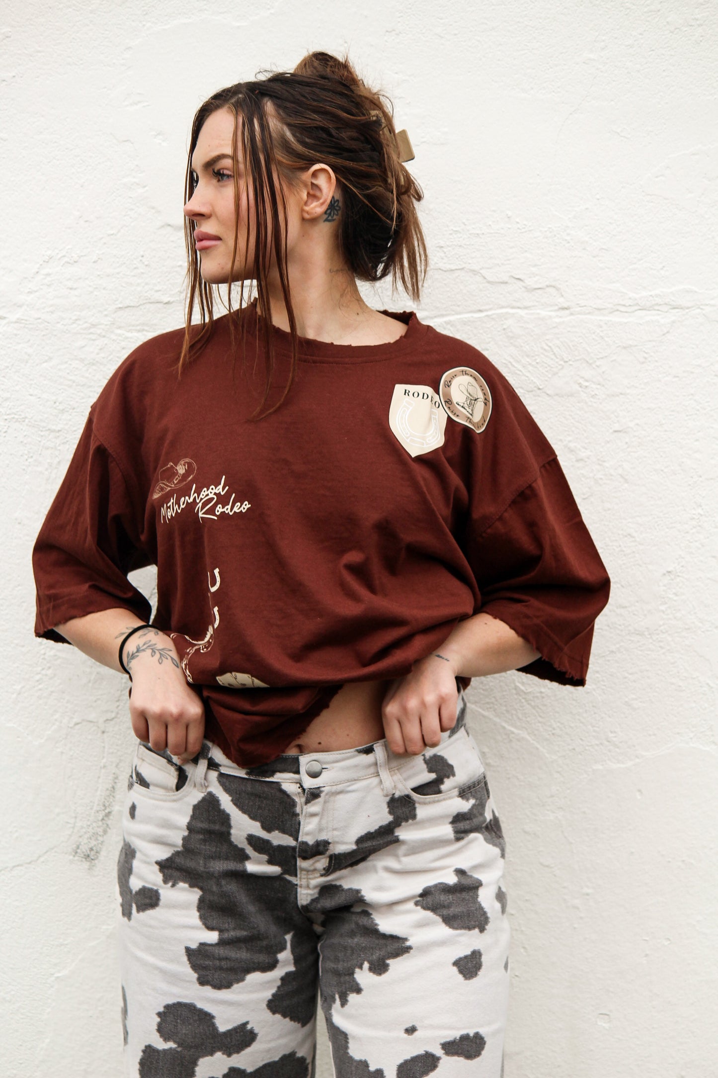 Mother Hood Rodeo Tee - Chocolate Brown