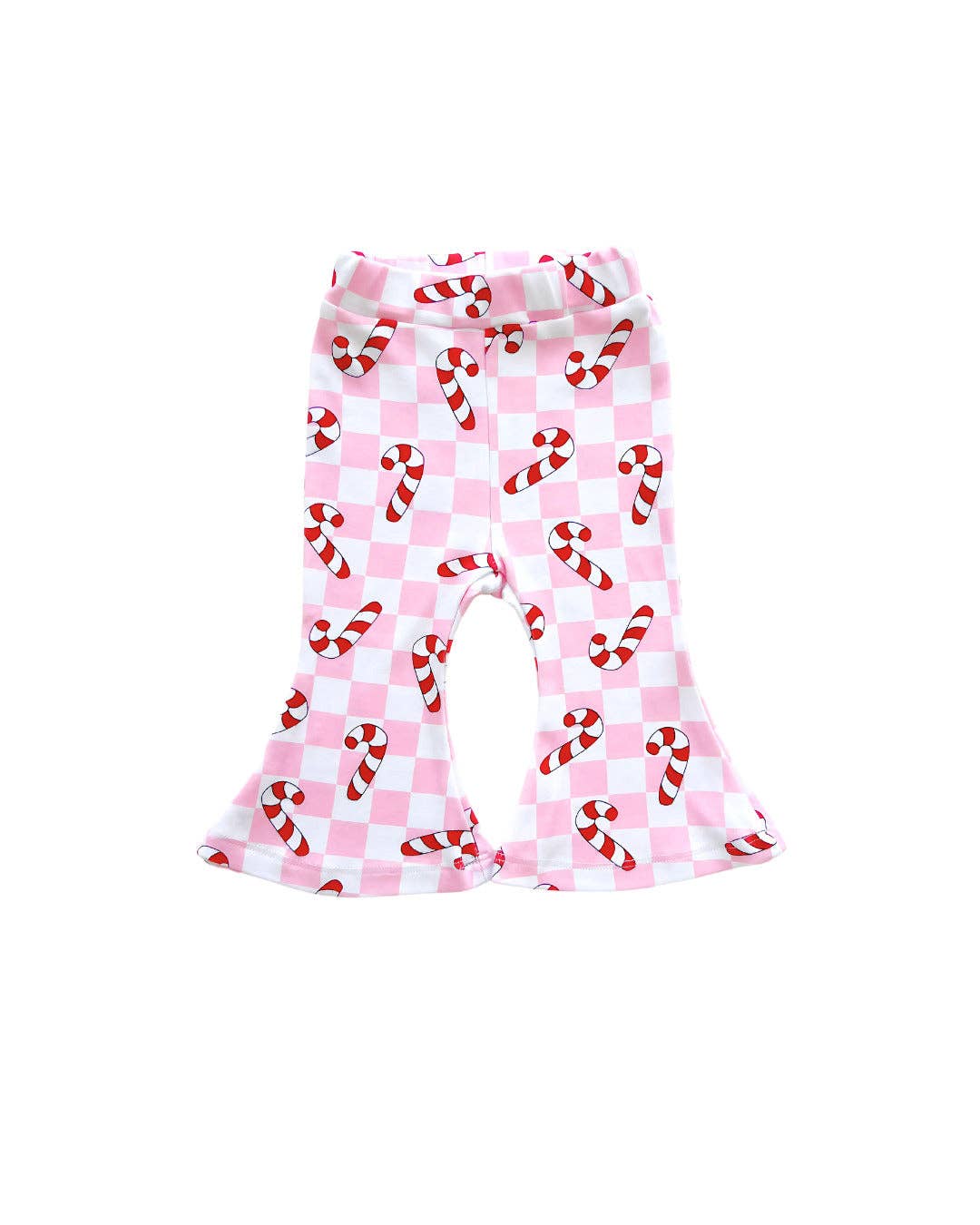 Christmas Candy Cane Kids & Baby Flare Pants | Pink