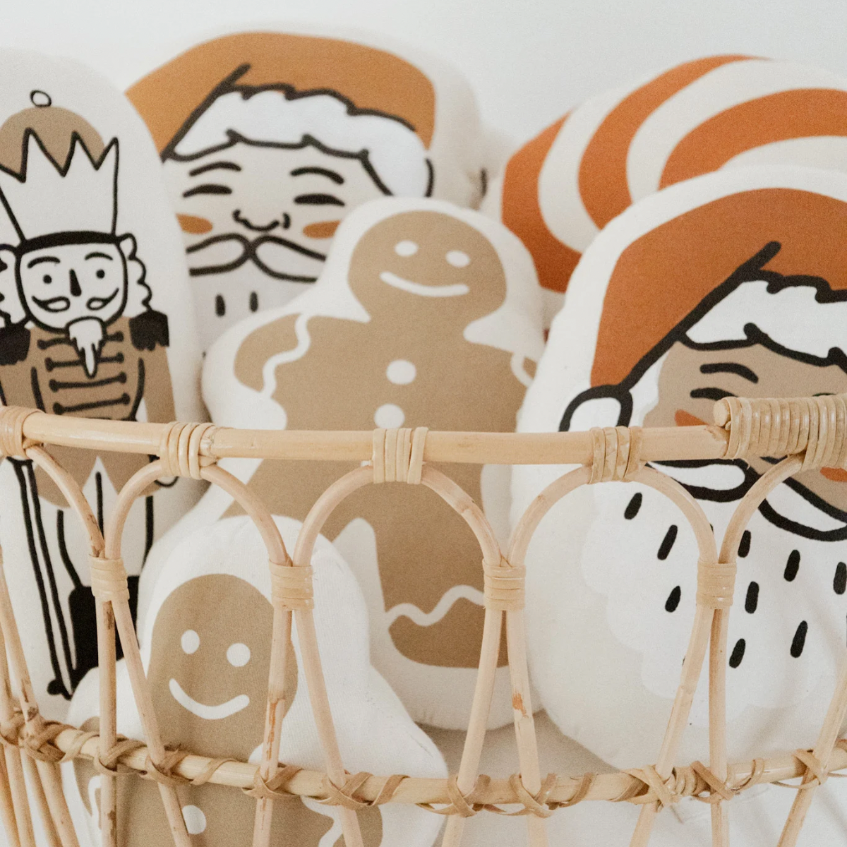 Gingerbread cookie person pillow
