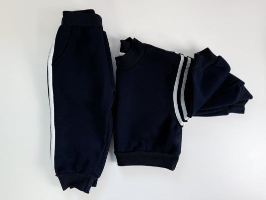 Navy Fleece Jogger Set