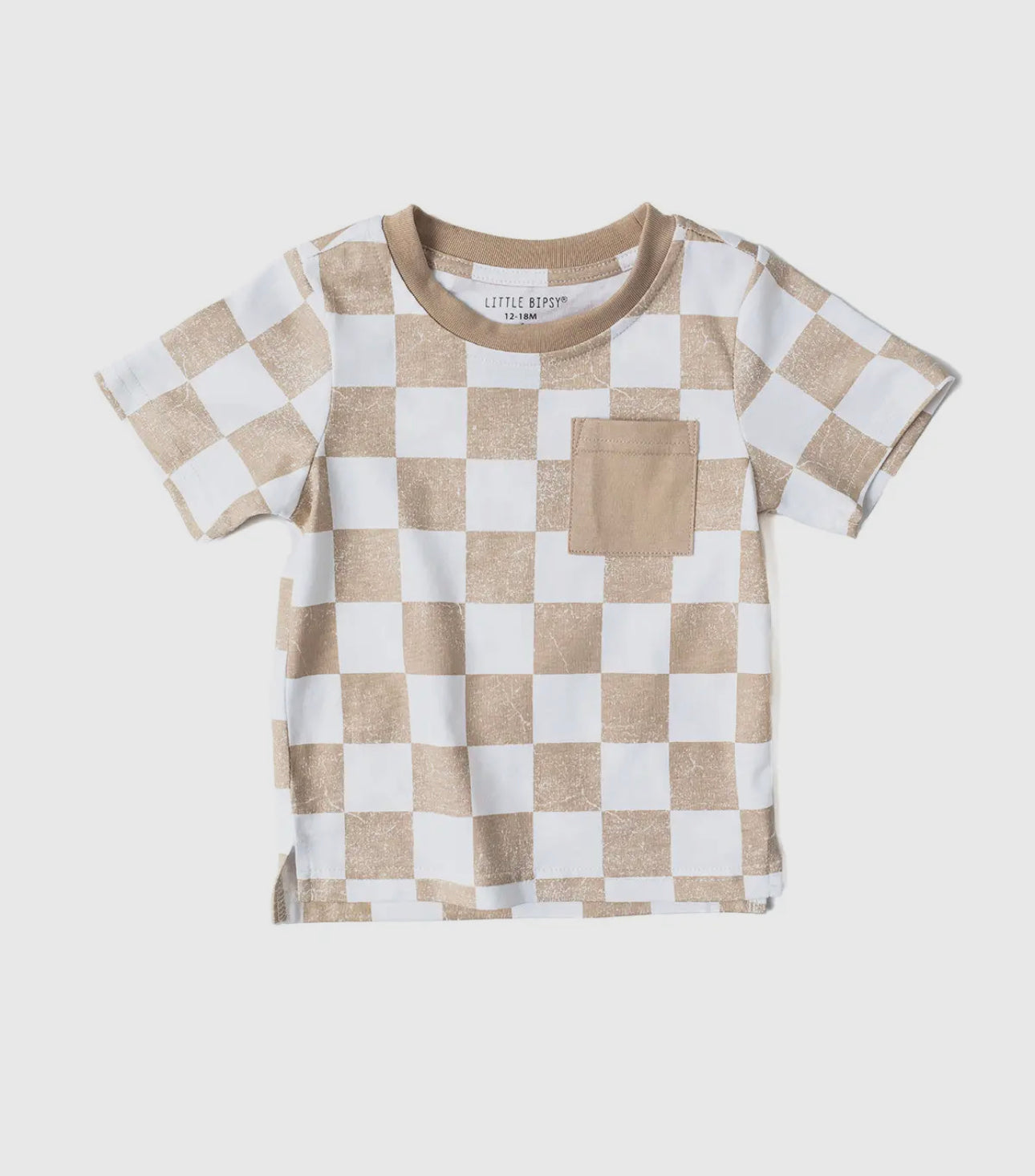 Beige Checkered Tee