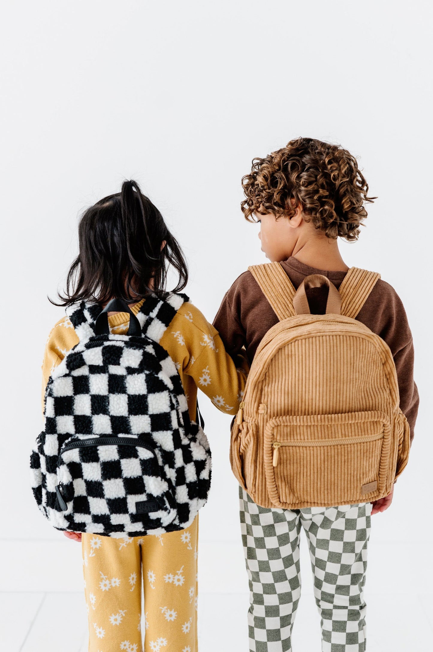 The Aspen Mini Backpack- Sherpa Black and White Check *Drop Ship*