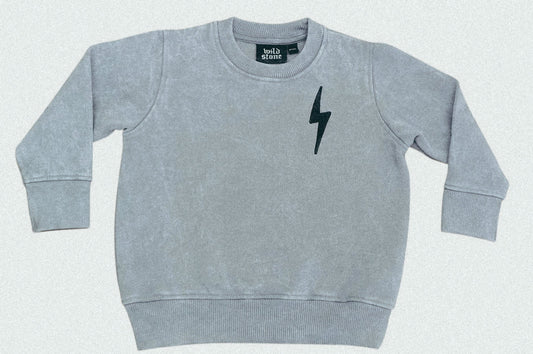 Grey Acid Wash Sweatshirt