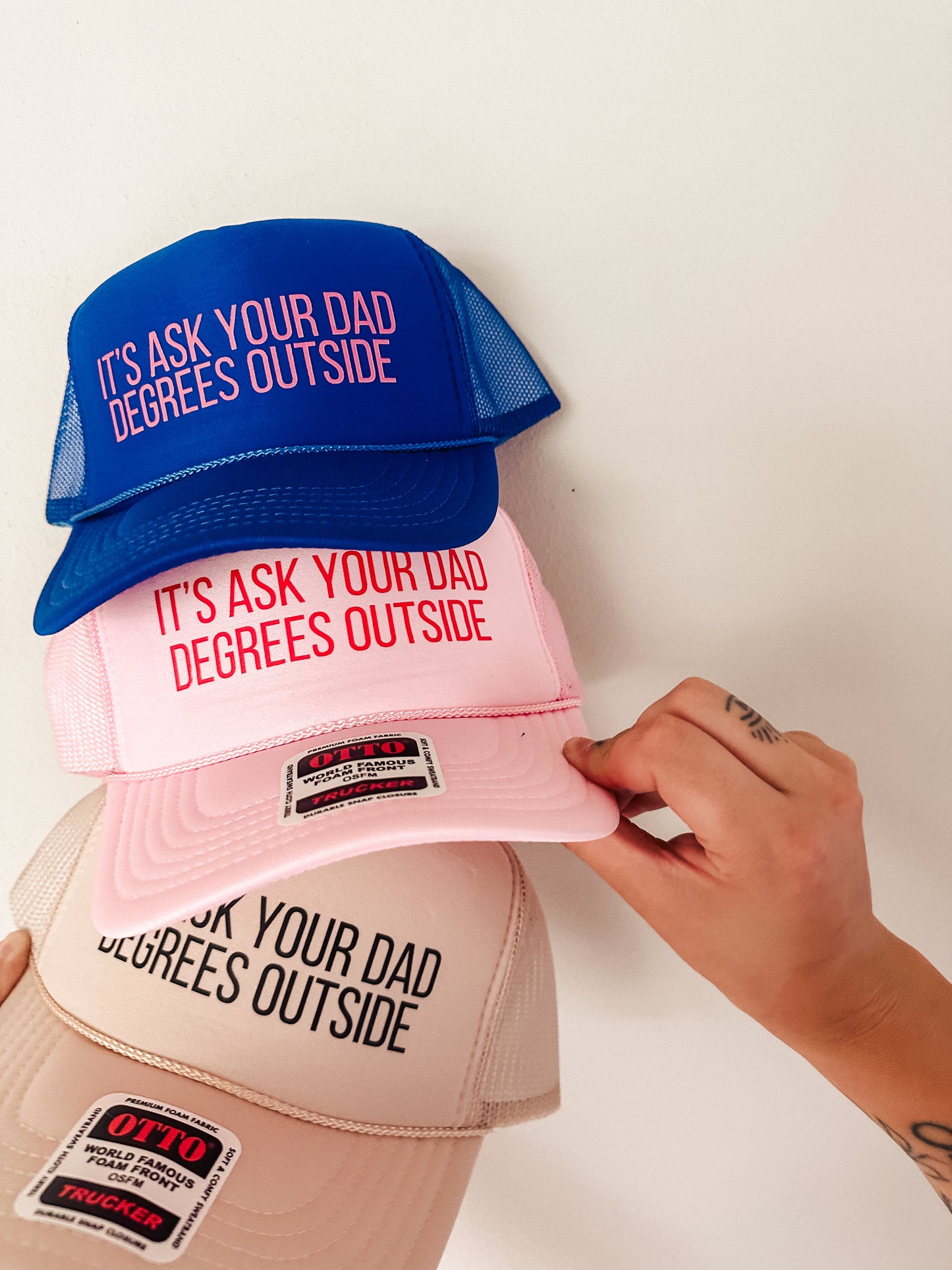 It’s ask your dad degrees outside - adult trucker hat