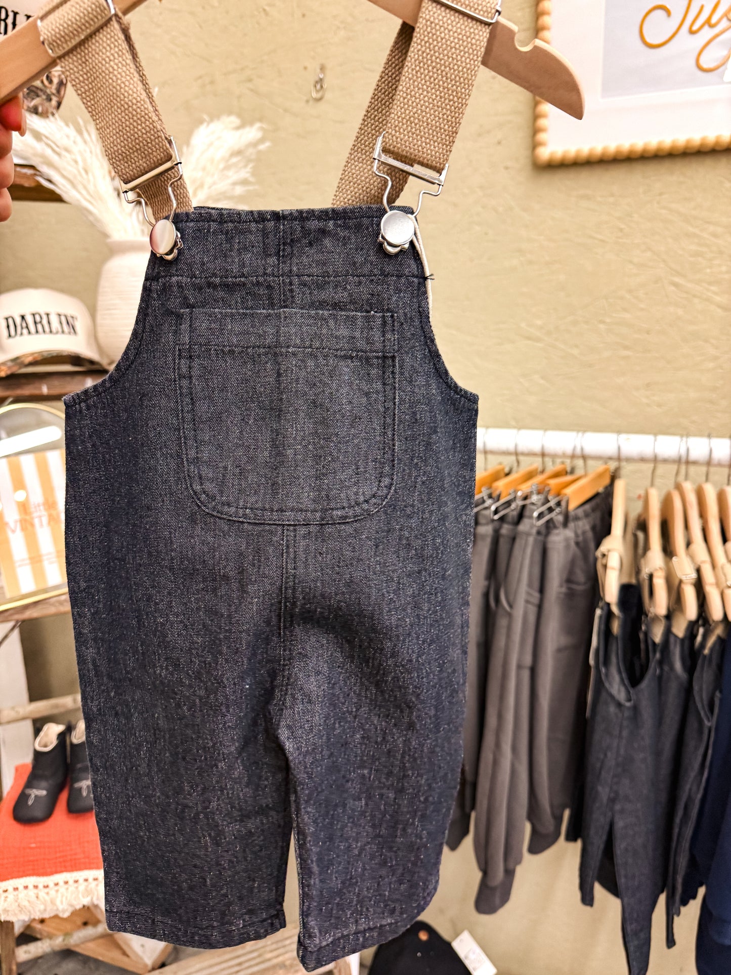 Black Denim Overall