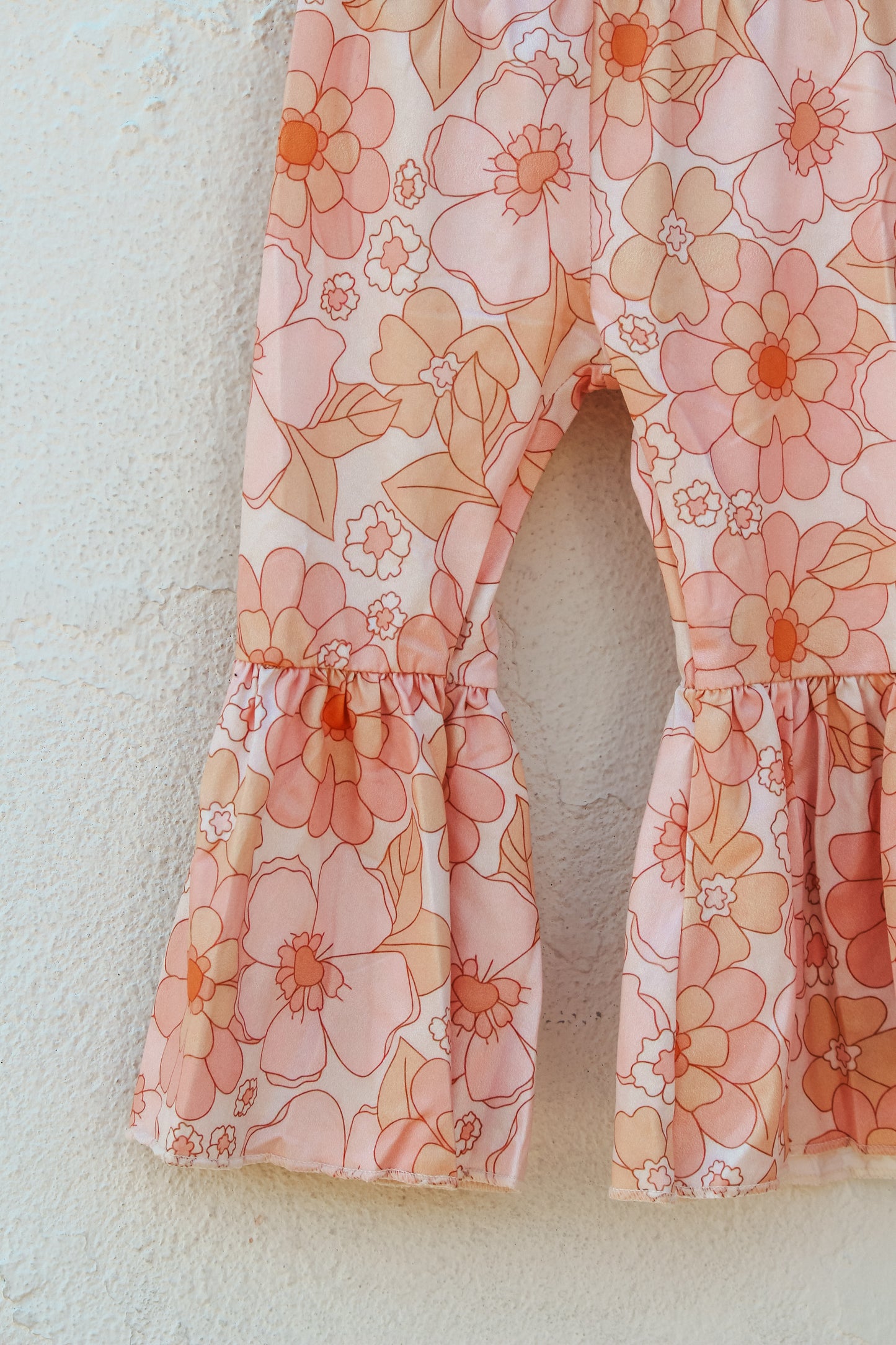 Peachy Floral Bell Bottoms