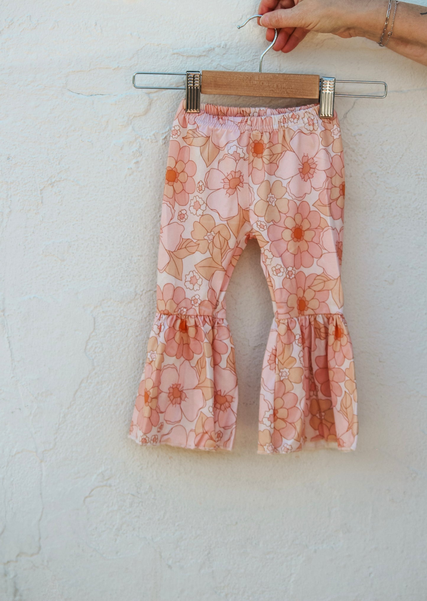 Peachy Floral Bell Bottoms