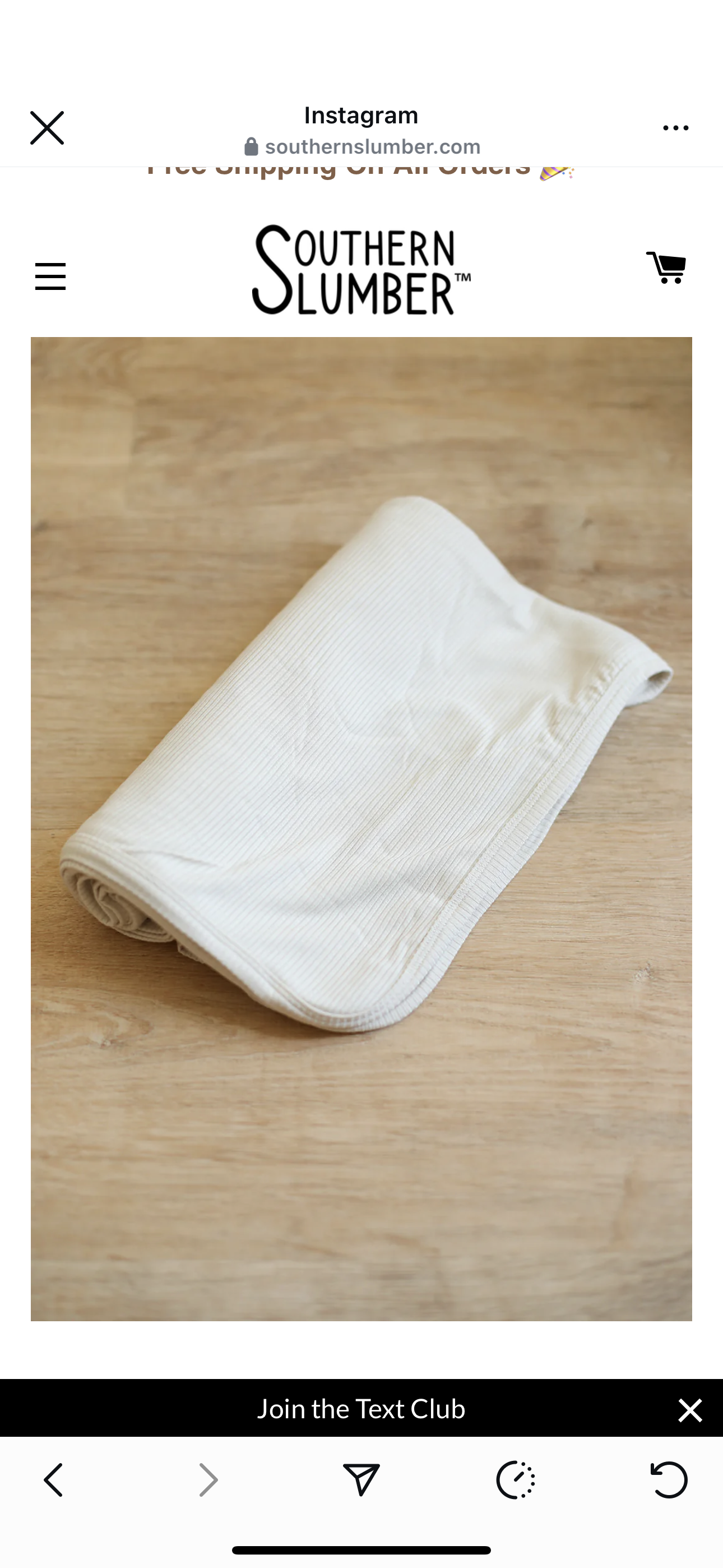 Bone Ribbed Bamboo Swaddle Blanket