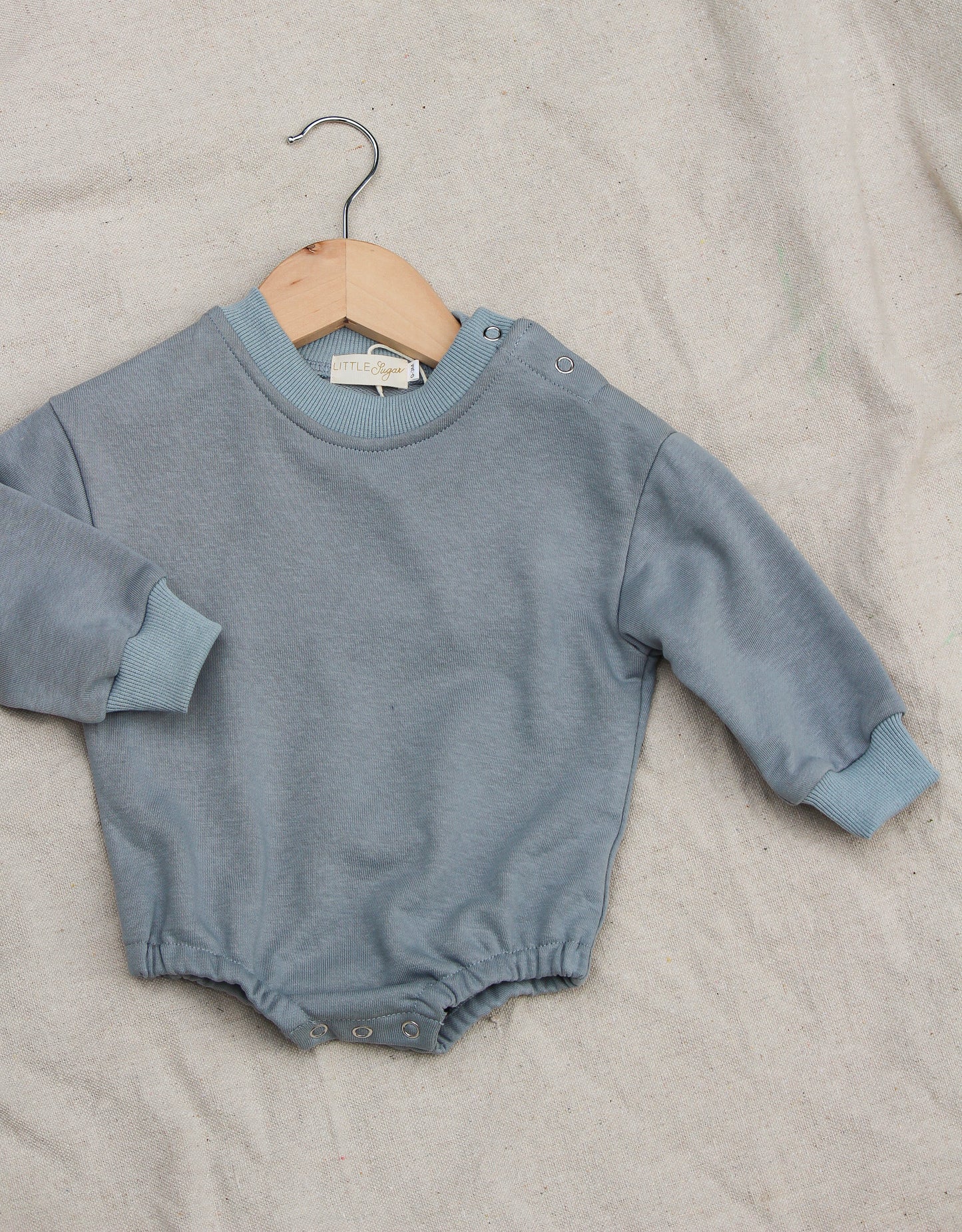 Hazy Blue Bubble Romper