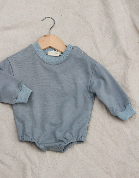 Hazy Blue Bubble Romper