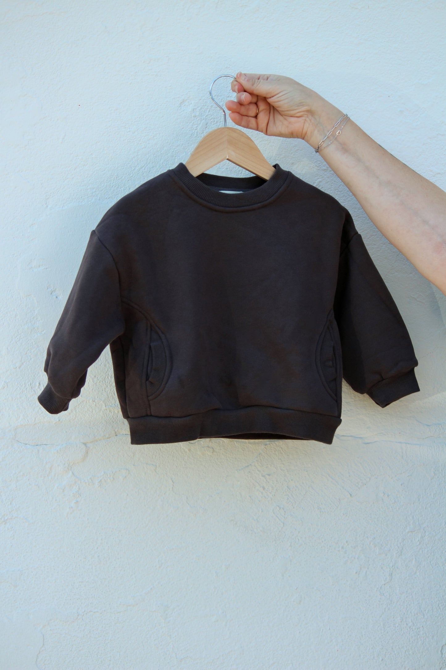 Charcoal Pocket Crewneck