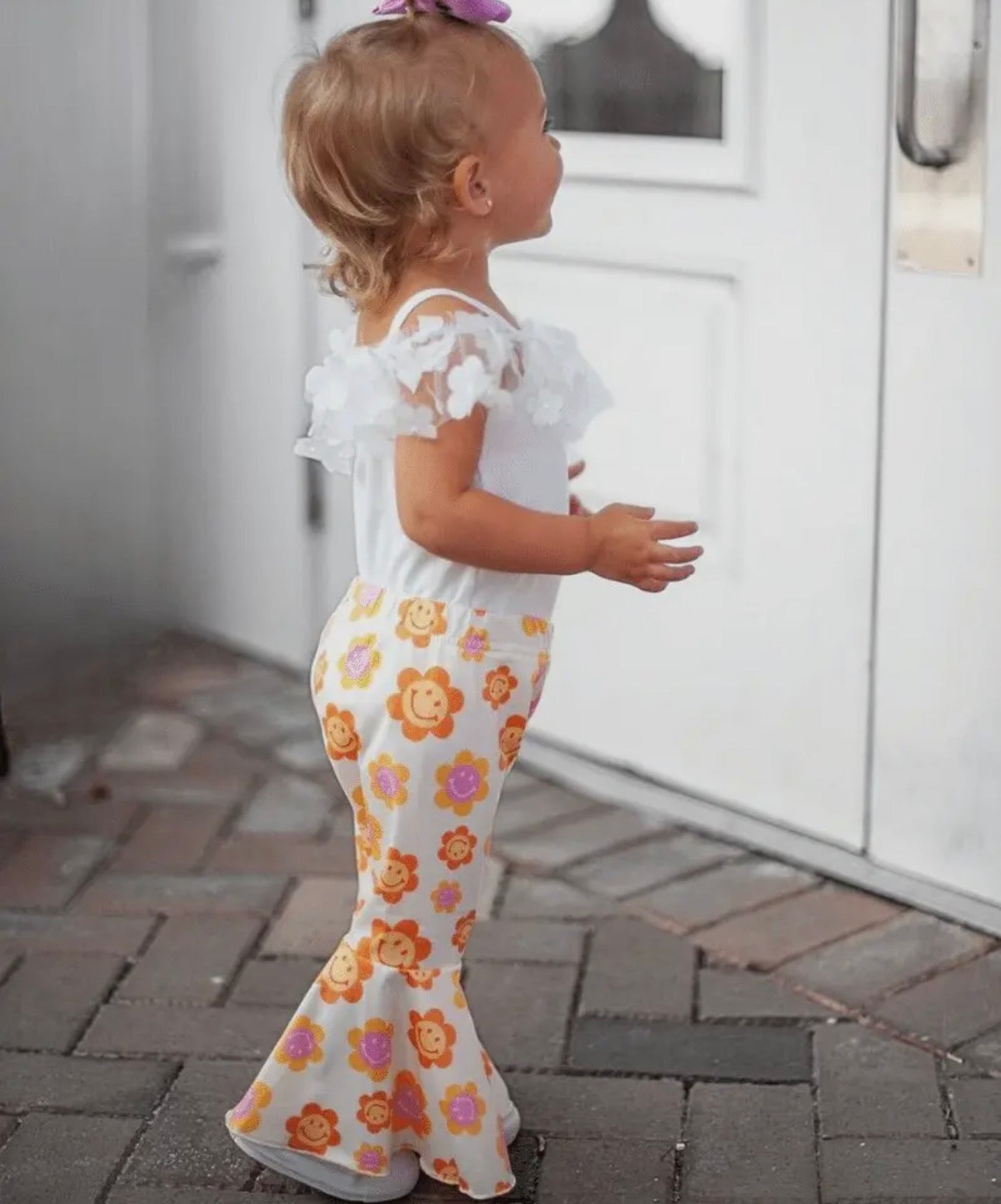 Far Out Floral  - Pleated Bell Bottoms