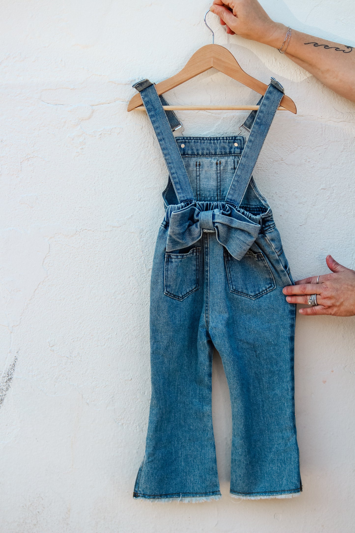 Denim Flare Overalls