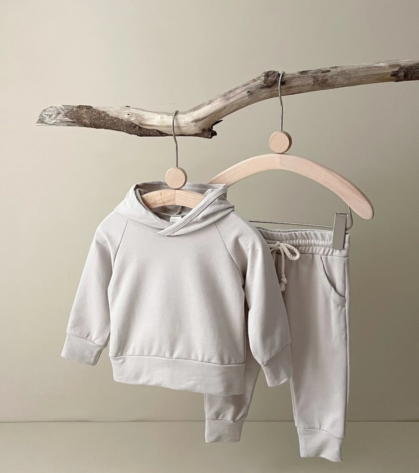 Happily Beige Hoodie Set