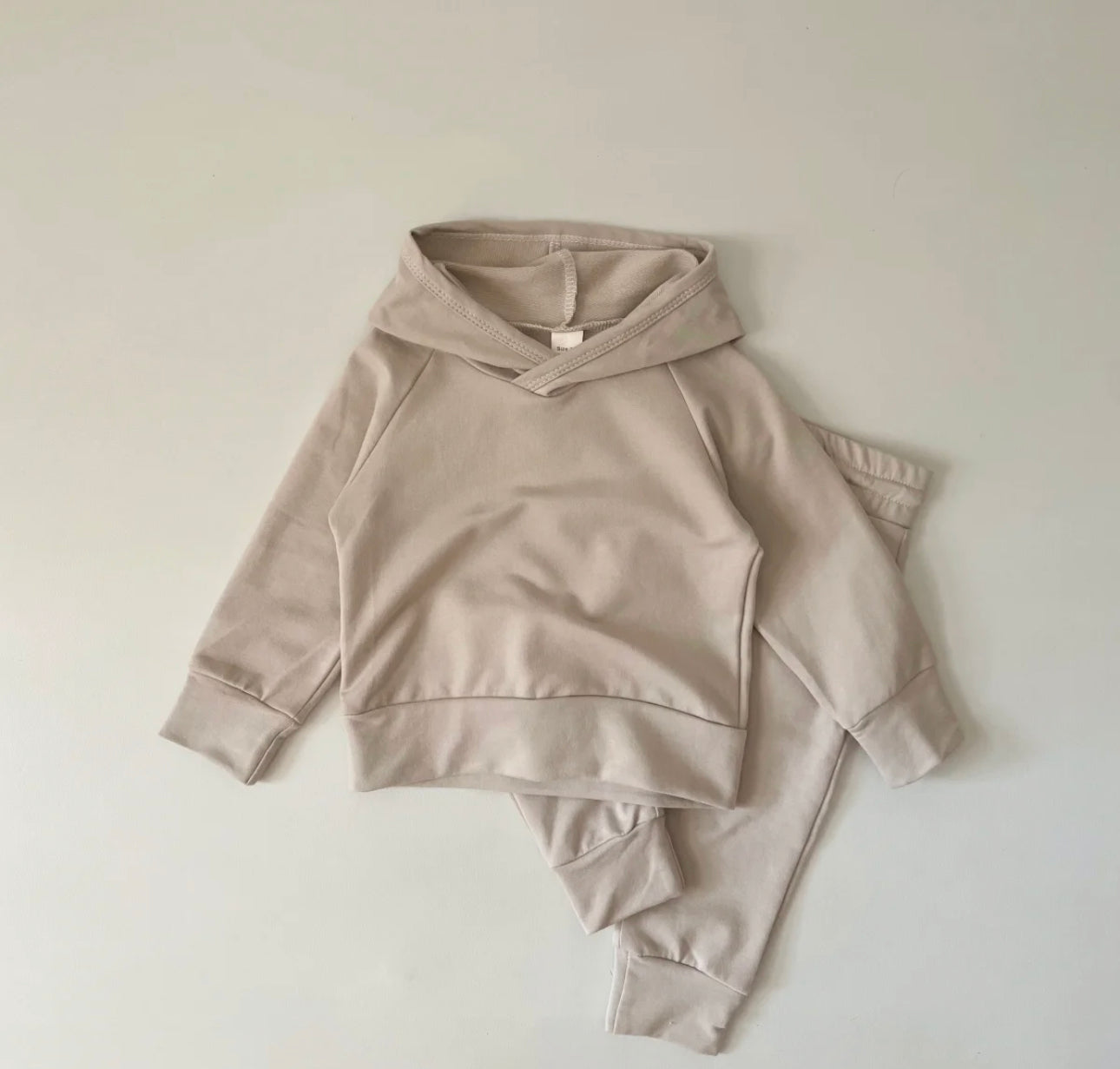 Happily Beige Hoodie Set