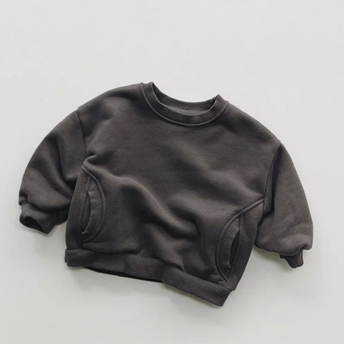 Charcoal Pocket Crewneck