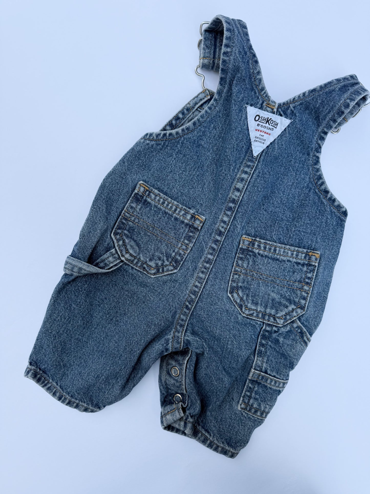 OshKosh Vintage Denim Overalls -0/3M