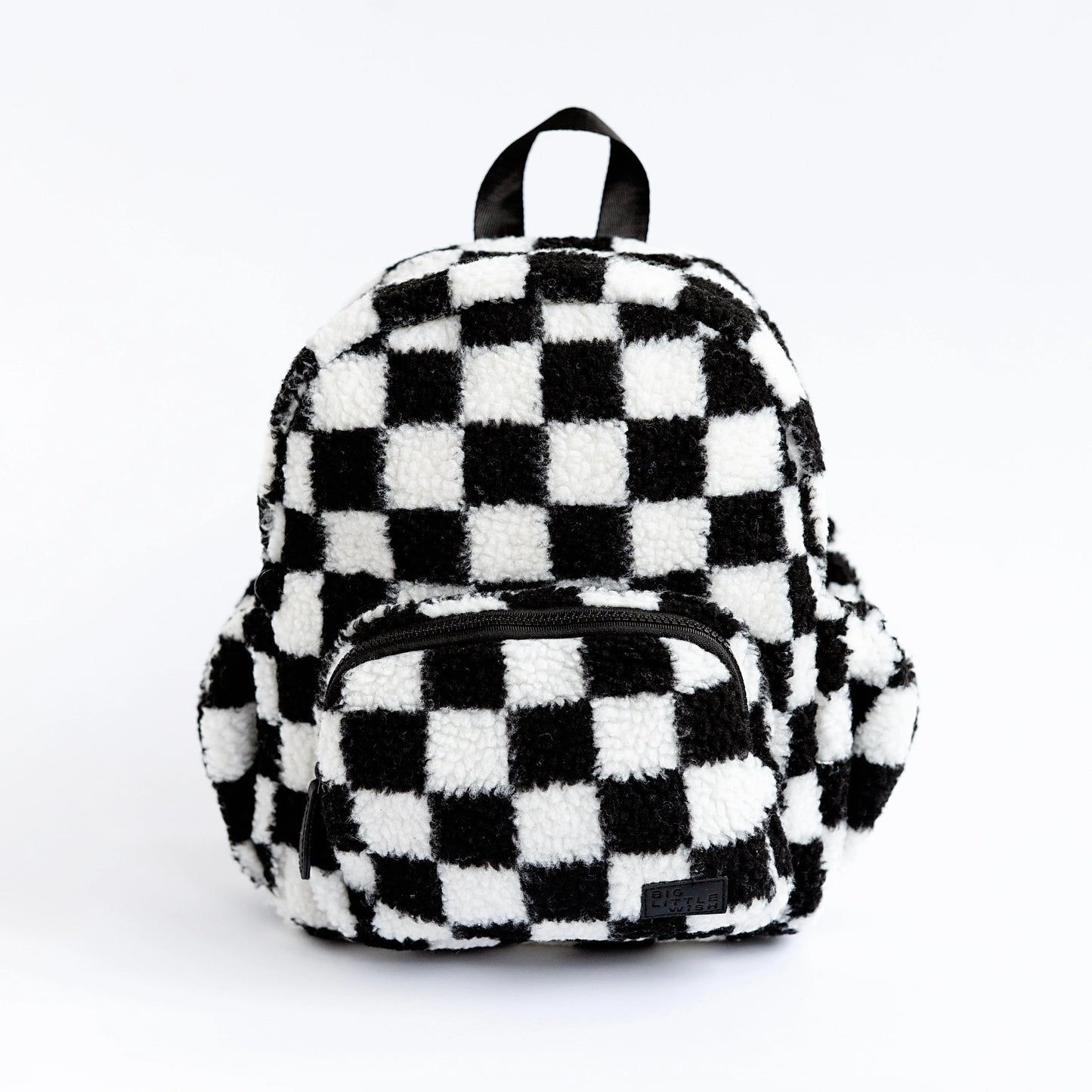 The Aspen Mini Backpack - Sherpa Black and White Check