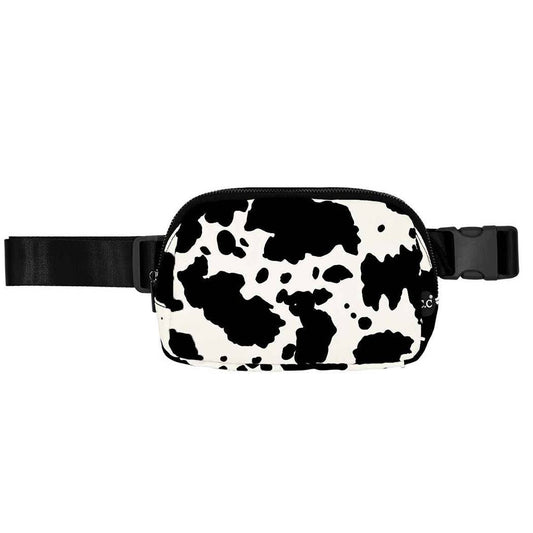 Cow Pattern Printed Fanny Pack Belt Bag